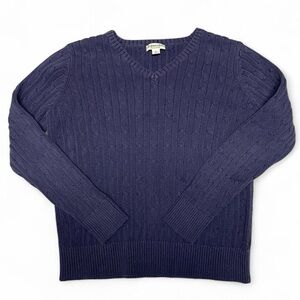 St. John's Bay womens‎ navy  V-Neck Sweater